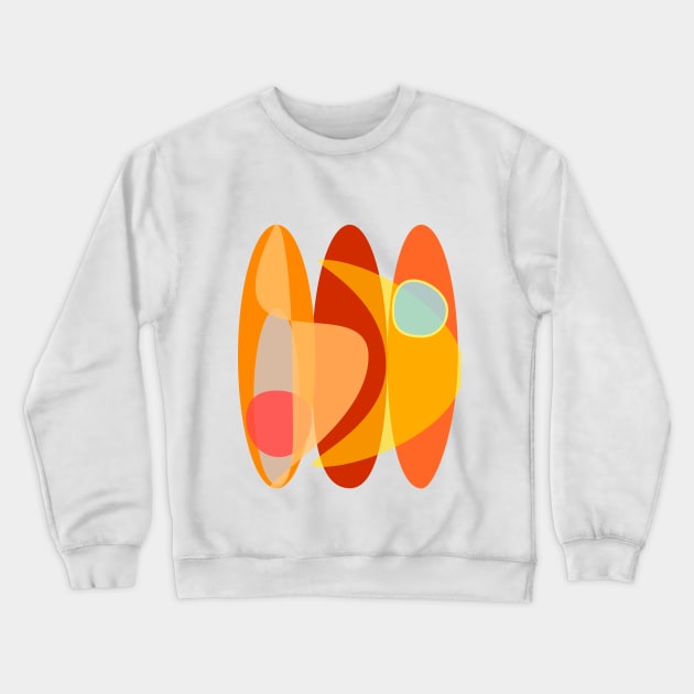 Surf & Boomerang Crewneck Sweatshirt by Mirimodesign